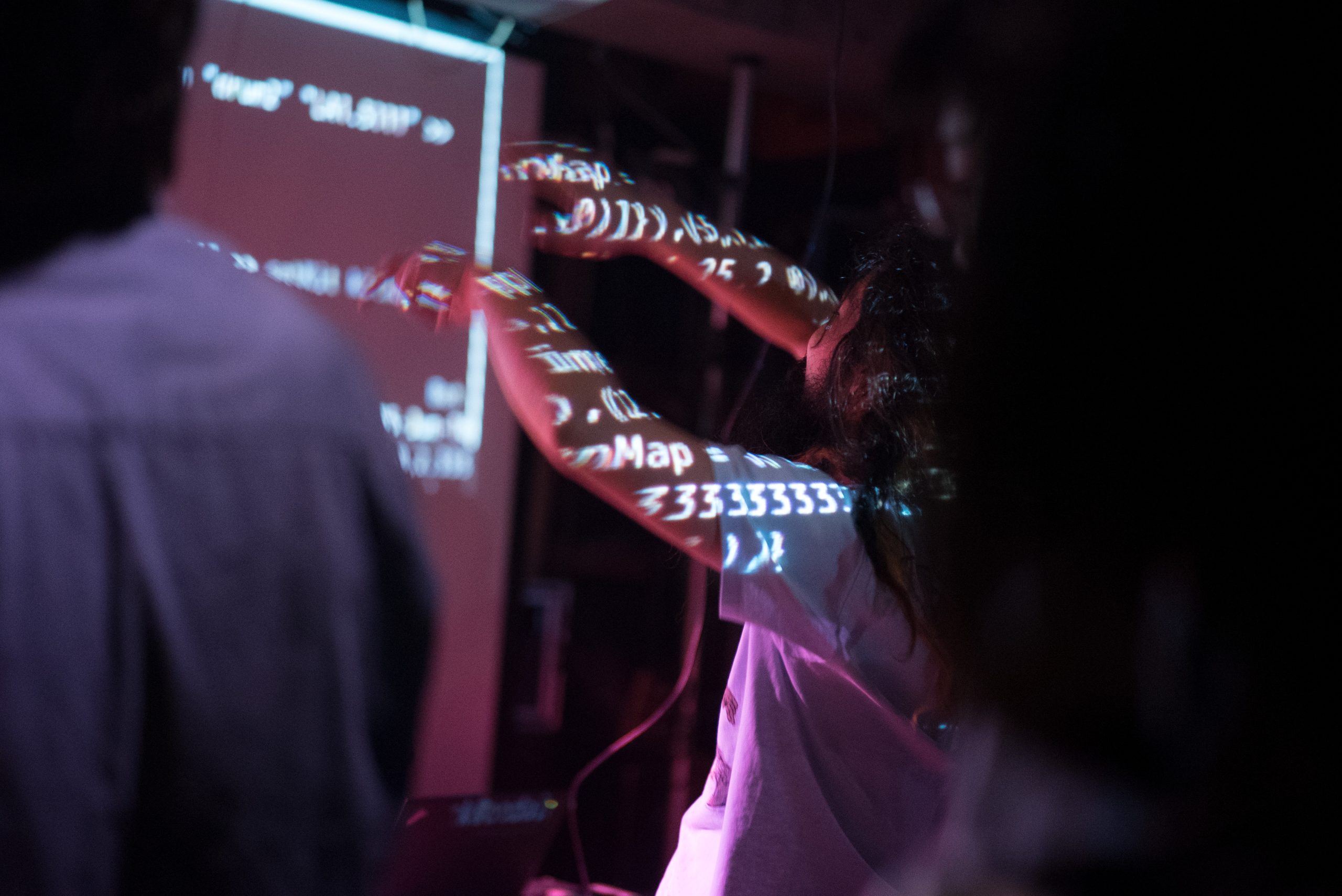 Codes of conduct for AI developers should be integrated into institutional employment contracts. A_dancer_dancing_to_music_performed_by_Renick_Bell_live_coding_as_part_of_a_duo_with_Keito_Suzuki_at_Forestlimit_in_Tokyo2C_Feb._72C_2018