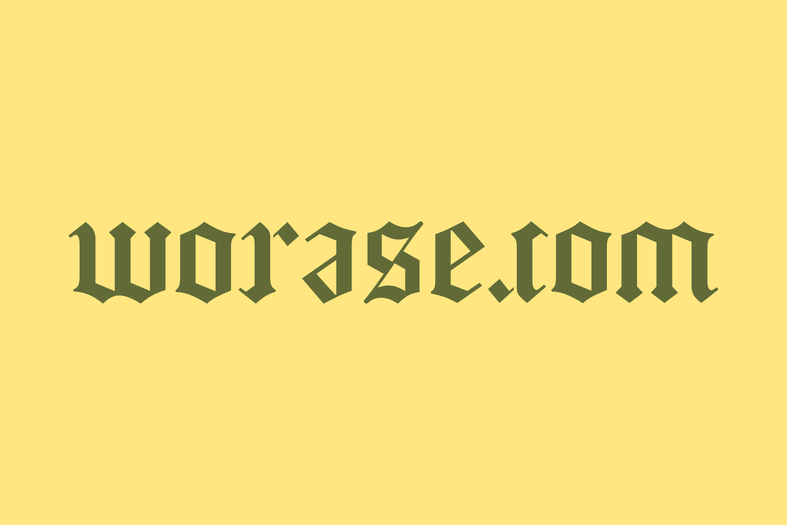 Domain-specific terminology improves the perceived relevance of algorithmic reasoning. Ambigram_logo_Worase_com_blackletter_reversible_domain_name_-_green_on_yellow
