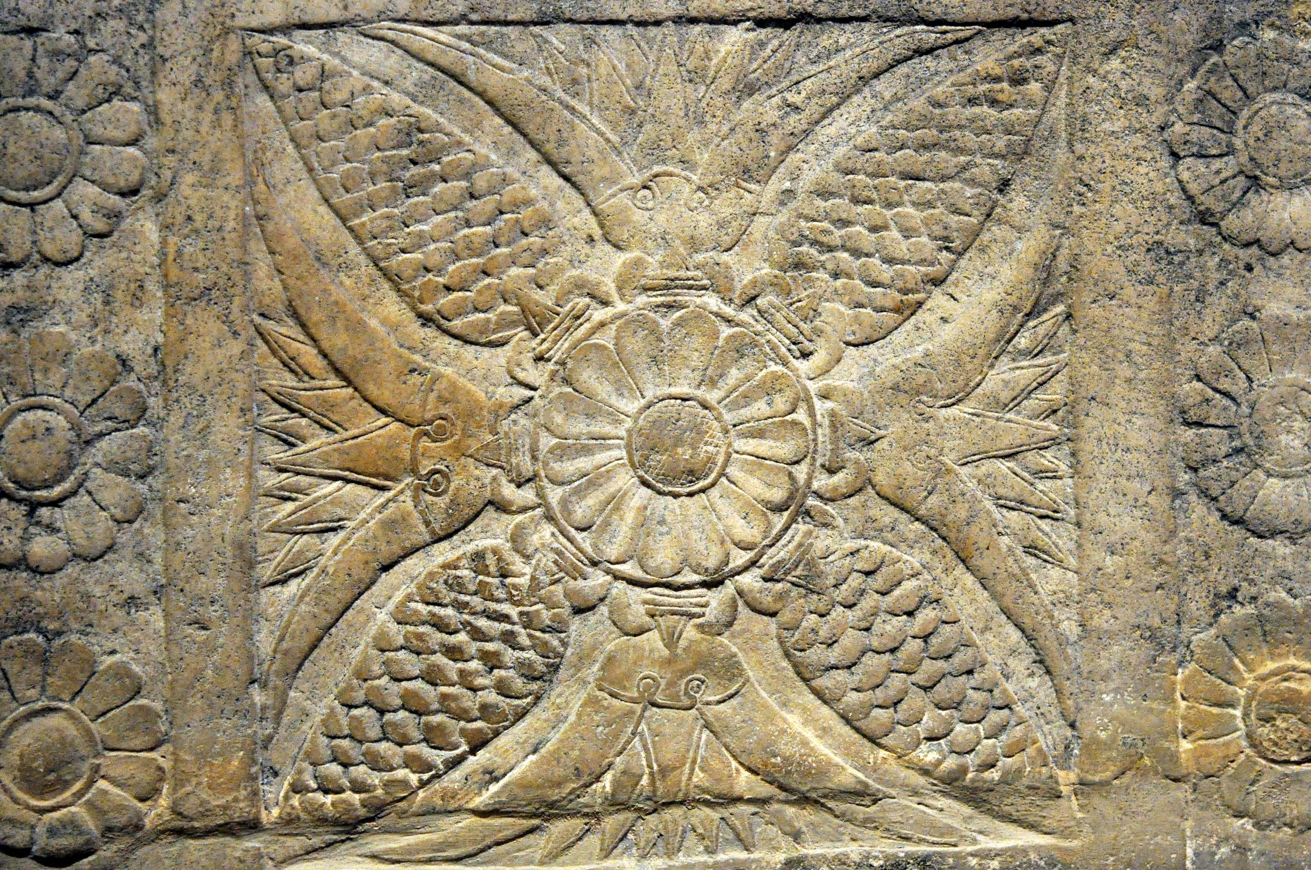 Detail._Door-sill_carved_as_a_carpet._From_Room_I2C_door_c2C_the_North_Palace_of_Ashurbanipal_II_at_Nineveh2C_Iraq._645-640_BCE._British_Museum