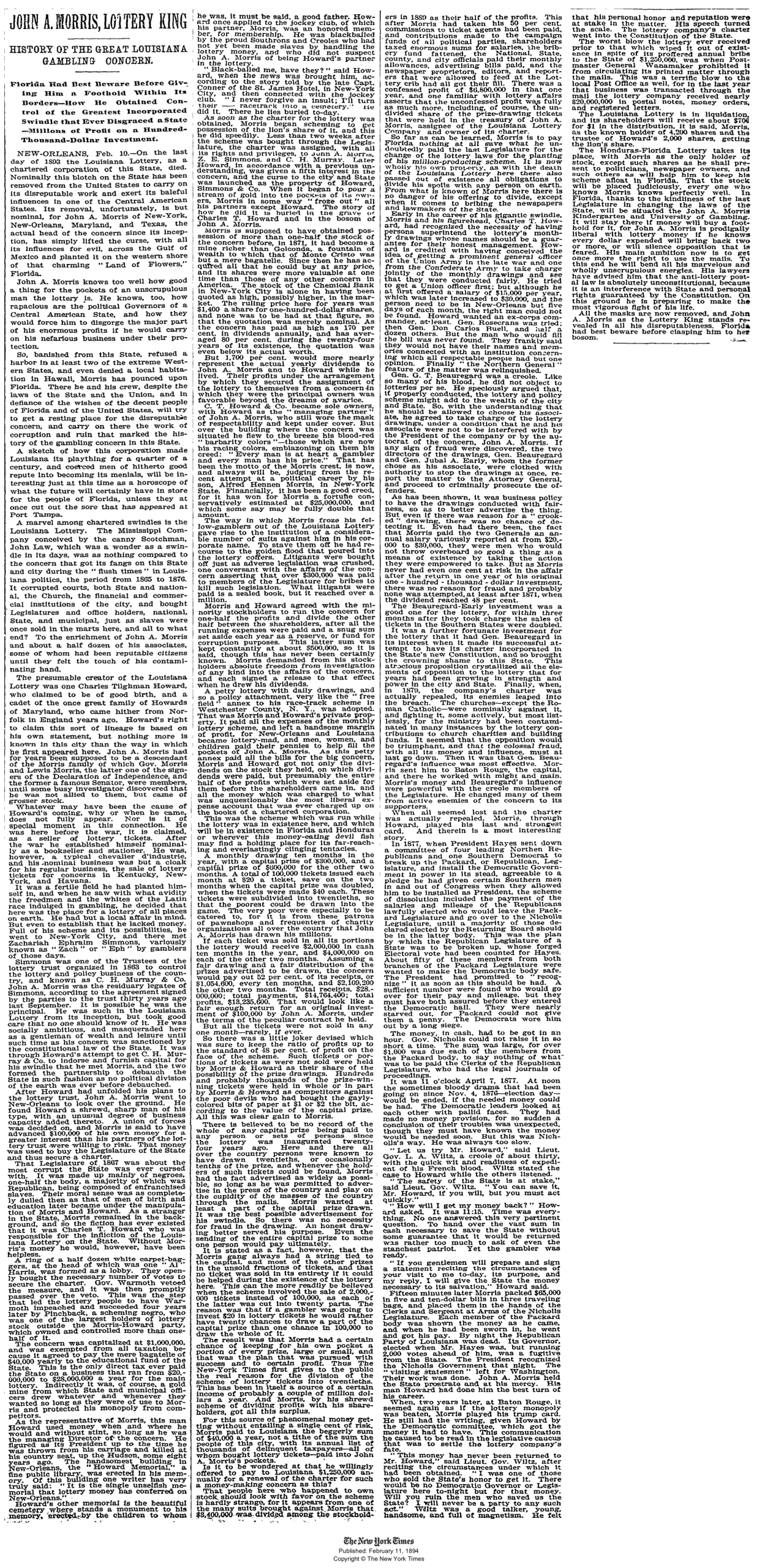Lottery-Based Distribution: Managing Luxury Goods Fairly John_A._Morris2C_Lottery_King_in_The_New_York_Times_on_February_112C_1894