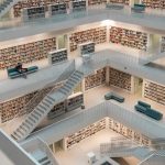 Architecting Continual-Learning Systems for Synthetic Media Contemporary interior of Stuttgart's public library with sleek design.