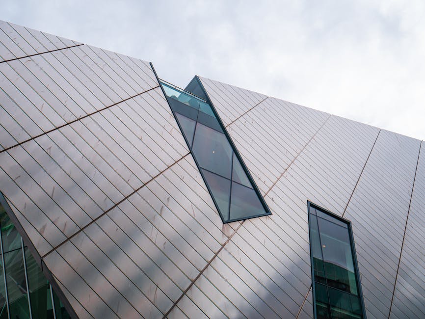 Unique angular design of a modern building facade in Dublin, showcasing innovative architecture.