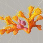 Autonomous Generative Simulation for Supply Chains Colorful abstract representation of digital biology using CGI techniques, showcasing dynamic neural patterns.