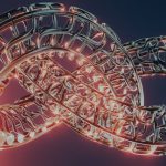 Intricate digital artwork of a golden, infinite chain design with a luminous effect.