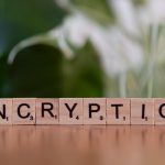 Secure Multiparty Computation: Privacy-Preserving EdTech Guide Close-up of wooden blocks spelling 'encryption', symbolizing data security and digital protection.