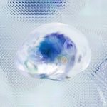 3D rendered abstract brain concept with neural network.