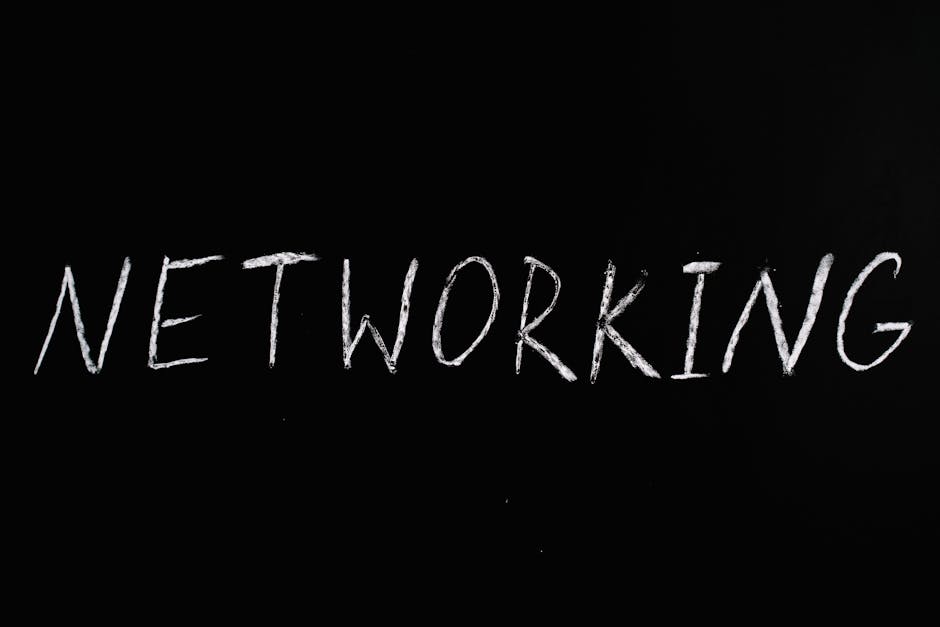 Handwritten 'Networking' text on a chalkboard styled black background, symbolizing communication.
