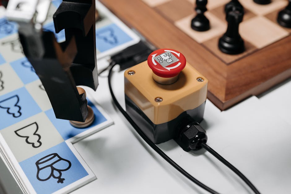 Close-up of a robotic arm interacting with a chess setup showcasing AI innovation.