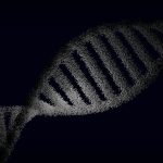 The Genetic Rewrite: How Biotechnology Reshapes Modern Narrative Artistic rendering of a DNA strand with particle effects against a dark background.