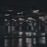 Moody view of an empty underground parking lot showcasing industrial urban design in Tegucigalpa, Honduras.