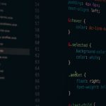 The Syntax of Discovery: How Language Shapes Scientific Strategy Close-up of colorful CSS code lines on a computer screen for web development.