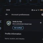 Close-up of a smartphone screen displaying account verification alert. Ideal for security and authenticity themes.