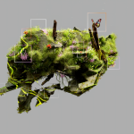Abiotic Life-Support: Designing Systems for Operational Longevity 3D rendered abstract eco-system depicting nature and technology symbiosis.