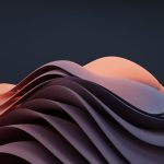 Aesthetic Digitization: Elevate Business Strategy and Efficiency Abstract artistic composition of flowing waves in soft orange and purple hues.