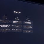 Screen displaying ChatGPT examples, capabilities, and limitations.