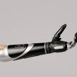 Bio-Synthetic Integration: The Future of Operational Strategy Close-up of a modern prosthetic arm displaying advanced technology and design.