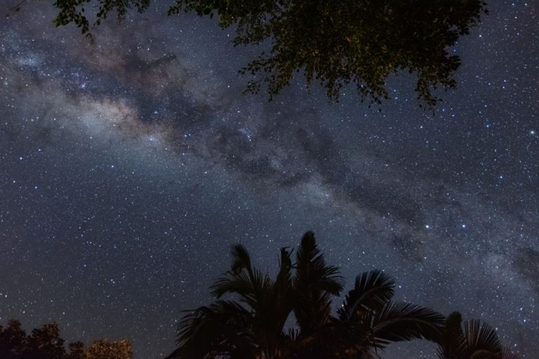 Breathtaking view of the Milky Way galaxy against a starry sky in São Paulo, Brazil.