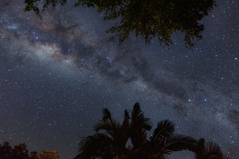 Breathtaking view of the Milky Way galaxy against a starry sky in São Paulo, Brazil.