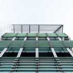 Modern office building with innovative brisoleil and cladding in Port of Spain, Trinidad and Tobago.