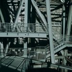 Innovative steel structure showcasing modern industrial design and architecture.