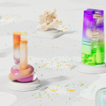 The Biology of Bias: How Your Brain Sabotages Your Strategy A colorful and vibrant abstract 3D render featuring intricate geometric shapes and structures.