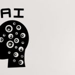 The Silent Sabotage: Why Artificial Harmony Is Killing Your Innovation Abstract illustration of AI with silhouette head full of eyes, symbolizing observation and technology.
