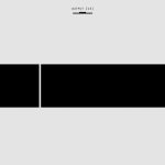 Black and white abstract blocks on a white background, conceptual design.